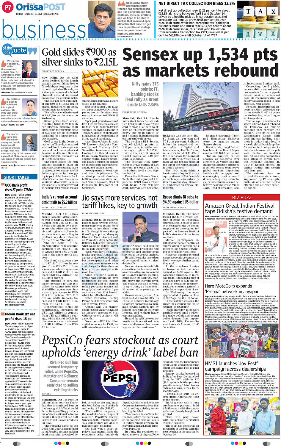 Engli Paper OrissaPOST Page: 11 - English Daily ePaper | Today Newspaper | Latest ...